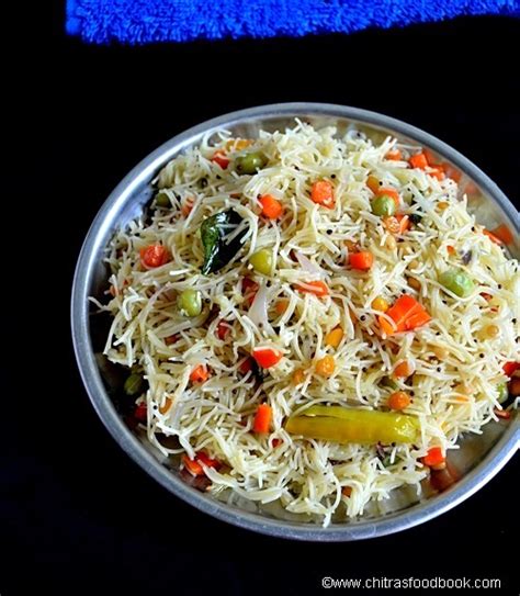 Vermicelli Upma Recipe - Semiya Upma Recipe With Vegetables | Chitra's Food Book