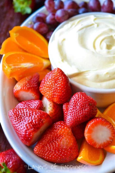 The Best Fruit Dip Ever - Layers of Happiness