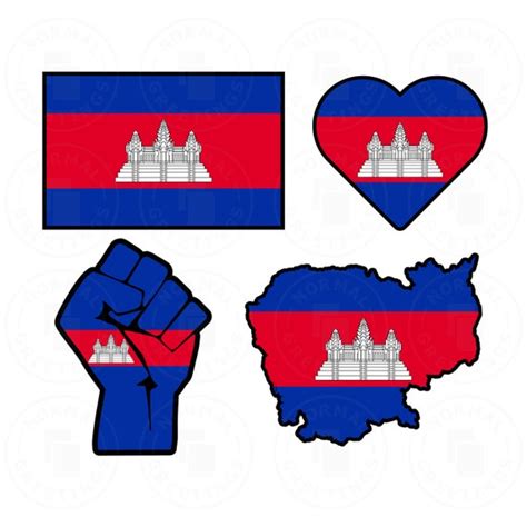 Cambodia Flag SVG PNG Bundle Cambodian Flag Asian American | Etsy