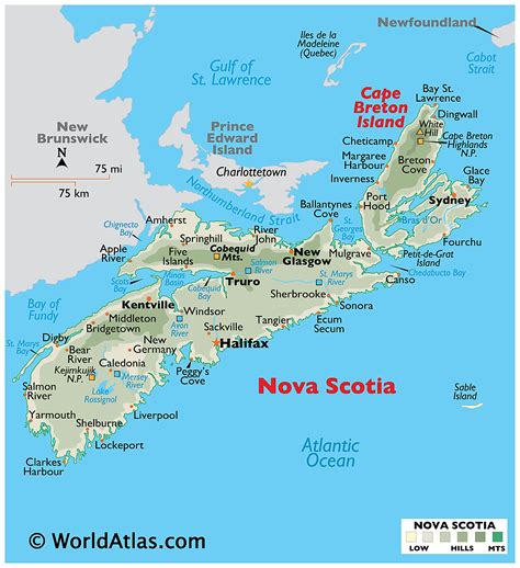 Printable Map Of Nova Scotia