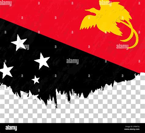 Grunge-style flag of Papua New Guinea on a transparent background ...