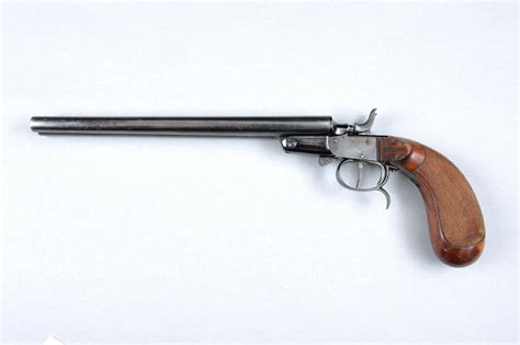 Sold at Auction: A BELGIAN .410 ''TUKAWAY'' DOUBLE BARREL SHOT PISTOL, NO. 6230 10-inch barr