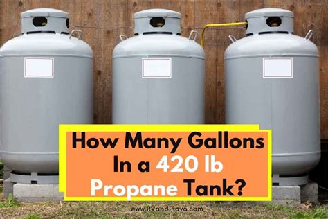 How Many Gallons In a 420 lb Propane Tank (Propane Tank Sizes)