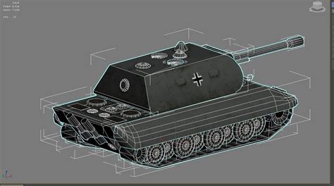 3D model Tank E-100 VR / AR / low-poly | CGTrader