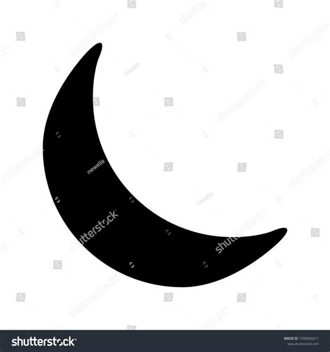 Crescent Moon Silhouette Vector Symbol Icon Stock Vector (Royalty Free) 1599566011 | Shutterstock