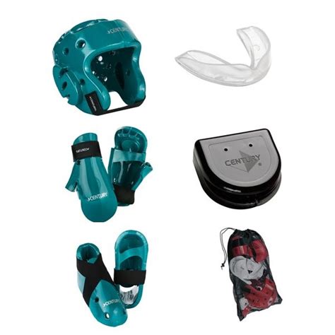 Teal Karate Sparring Gear Set with Bag