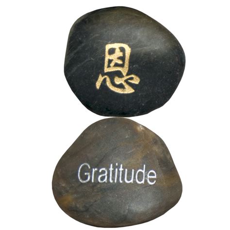 Gratitude | Kanji Stones | Engraved Stones Wholesale | Canada