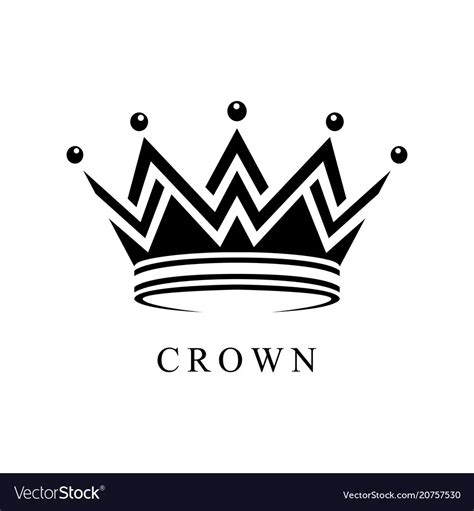 Crown logo abstract design template vector image | Crown tattoo design ...