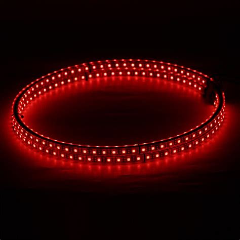 4pcs 17.5'' LED Wheel Ring Light Double Row RGB Color Chasing Rim Lamp ...