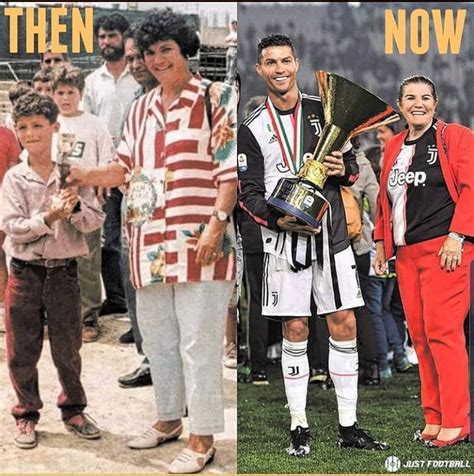 C. Ronaldo And His Mother Pose With His Trophy. Throwback Vs Now Photos ...