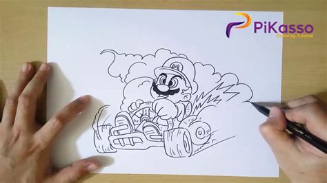 How to Draw Mario Kart step by step - YouTube