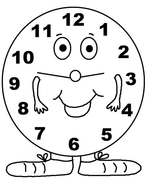 Free Printable Clock Coloring Pages For Kids