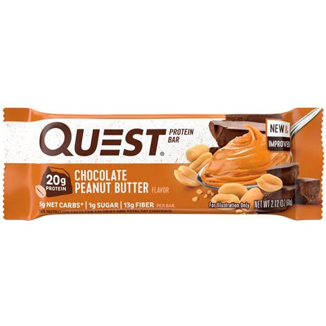 Quest Nutrition, Protein Bar, Chocolate Peanut Butter, 12 Bars, 2.12 oz ...