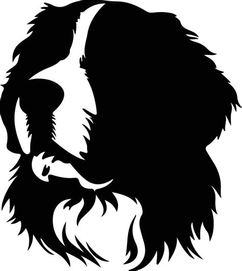 Bernese Mountain Dog silhouette portrait 38486516 Vector Art at Vecteezy