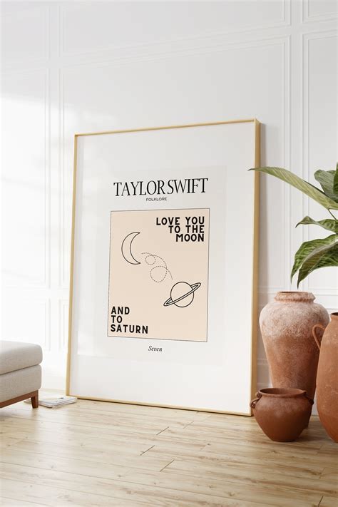 Love You to the Moon and to Saturn Taylor Swift Poster - Etsy