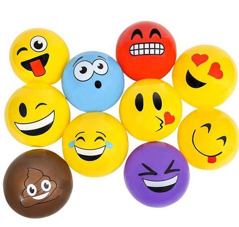 Cp 5" Emoji Emoticon Vinyl Ball ( 2 Balls Colors and Style Will Vary ...