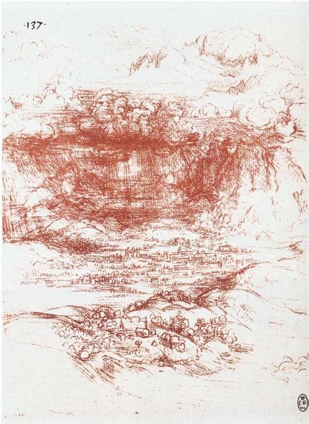 Storm over a landscape, c.1500 - Leonardo da Vinci - WikiArt.org