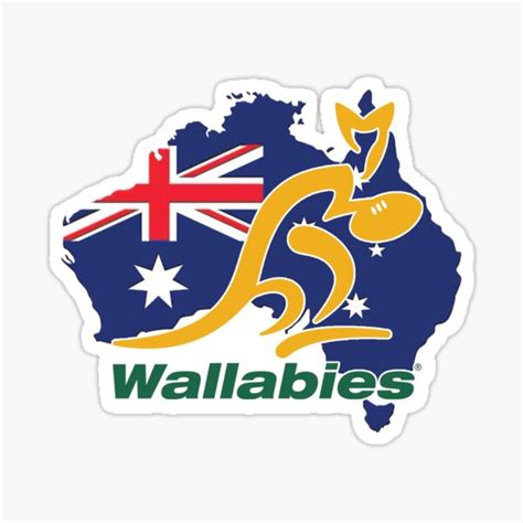 "Australia Wallabies Rugby" Stickerundefined by DELAVdesign | Redbubble