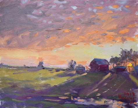 Sunset Over the Farm Painting by Ylli Haruni - Fine Art America