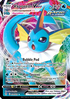 Vaporeon Pokemon Card