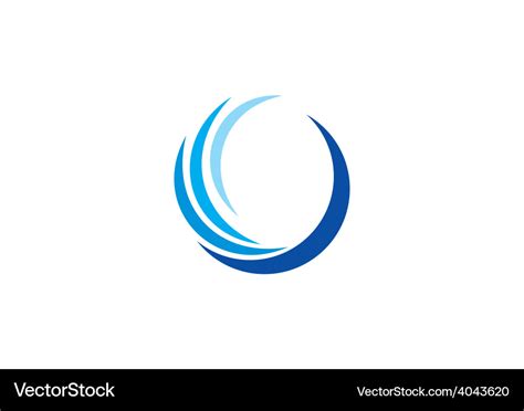 Abstract swirl round logo Royalty Free Vector Image