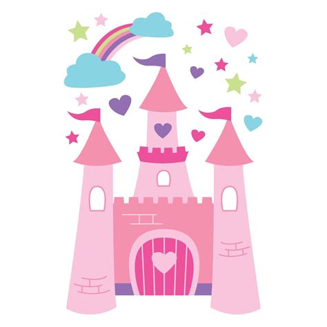 Pink Princess Castle Clip Art