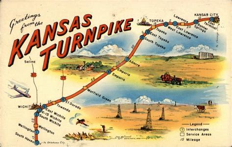 Map of Kansas Turnpike Maps