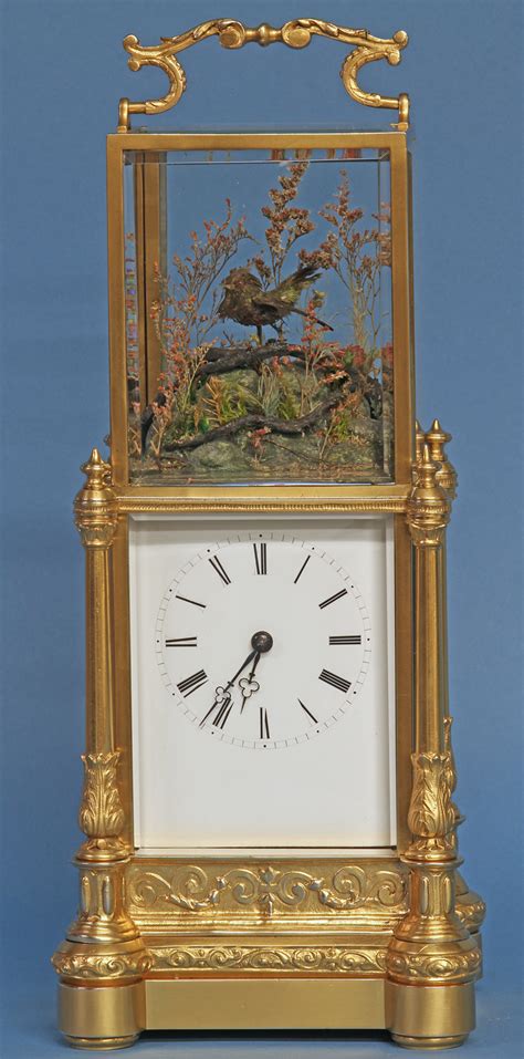 c.1870 Rare Automated Singing Bird Carriage Clock.