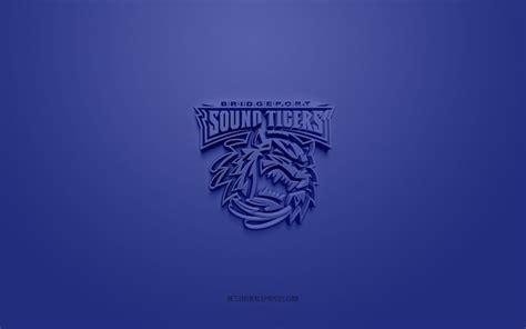 Download wallpapers Bridgeport Islanders, creative 3D logo, blue background, AHL, 3d emblem ...