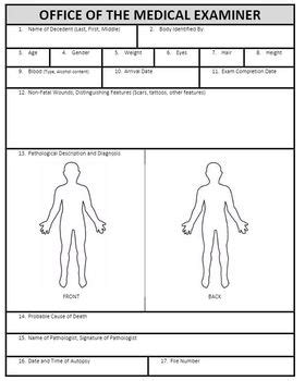 report on the autopsy