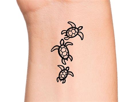 Sea Turtles Temporary Tattoo - Etsy UK