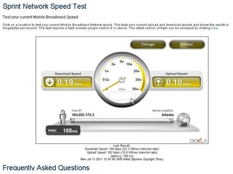 Check Your Connection With The Sprint Wireless Data Card Speed Test