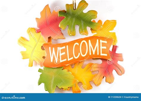 Autumn Welcome Sign. Stock Images - Image: 11220624