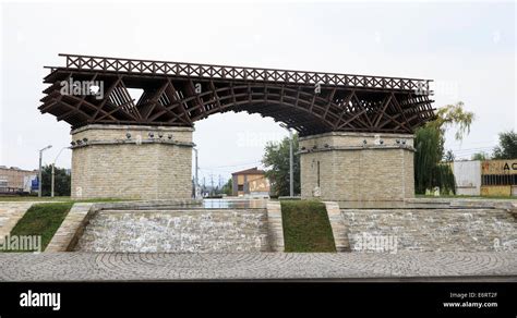 Replica of Trajan's Bridge over the Danube Stock Photo - Alamy