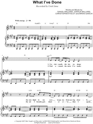 "What I've Done" Sheet Music - 1 Arrangement Available Instantly ...