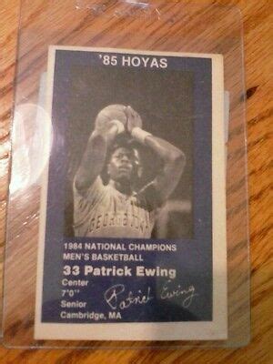 RARE 1985 Georgetown Hoyas Patrick Ewing College Rookie Card XRC | eBay