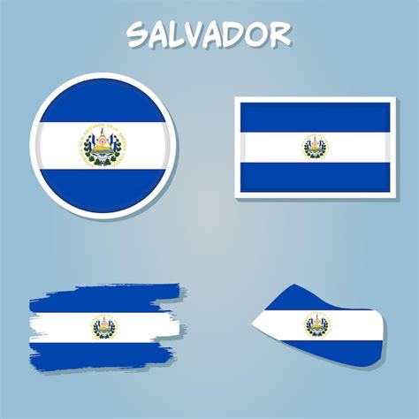 Premium Vector | Flag of the Republic of El Salvador overlaid on ...