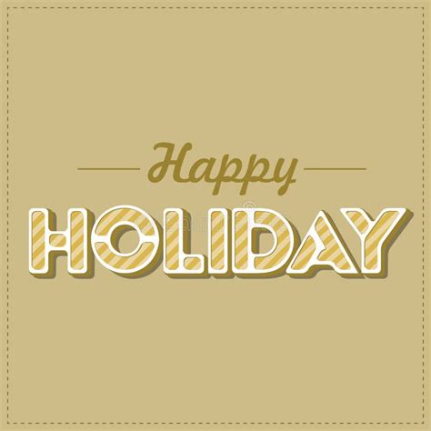 Stylish Text Design of Happy Holiday. Stock Illustration - Illustration ...