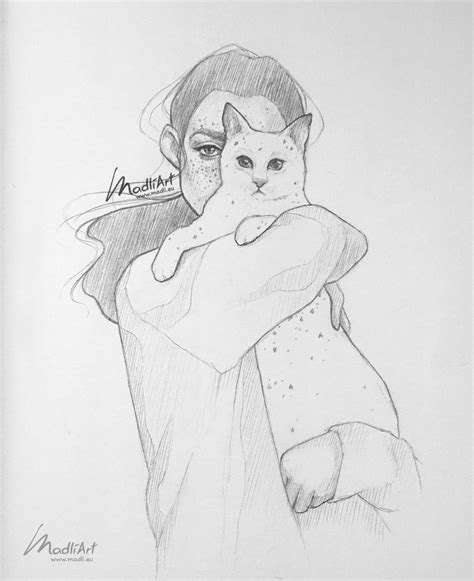 Cat Lady by MadliArt | Book art drawings, Art inspiration drawing, Cat sketch