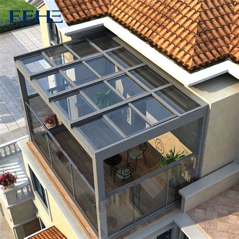 Topwindow Tempered Laminated Glass Roof Balcony Window with Ventilation for Flat Roof Skylight ...