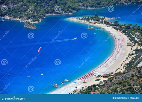 View of Oludeniz Beach and Blue Lagoon. Oludeniz Beach is Best Beach in ...