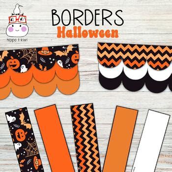 Halloween Fall Bulletin Board Borders Pumpkin Classroom Decor by Hippo ...