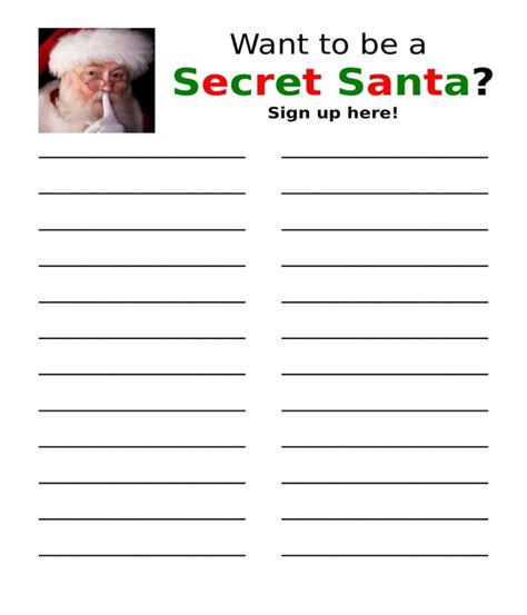 Secret Santa Template