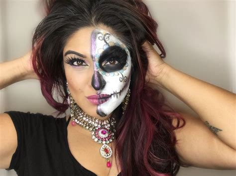 Halloween sugar skull | Halloween makeup easy, Skull makeup, Simple makeup