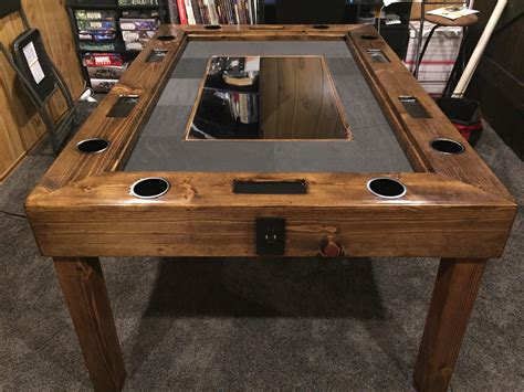 Gaming table with monitor for digital maps http://ift.tt/2D6UQP5 Board Game Room, Game Room ...