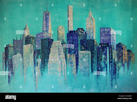 New York City Abstract Painting Stock Photo - Alamy