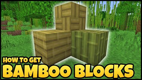 How To Get BAMBOO BLOCKS In MINECRAFT - YouTube