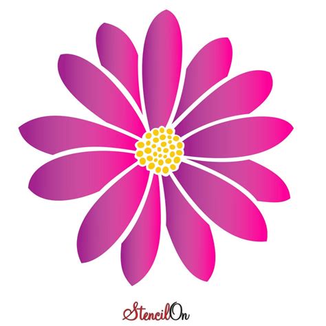 Large Daisy Flower Wall Stencil