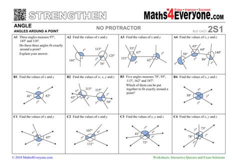 Angles around a Point (Worksheets with Answers) | Teaching Resources