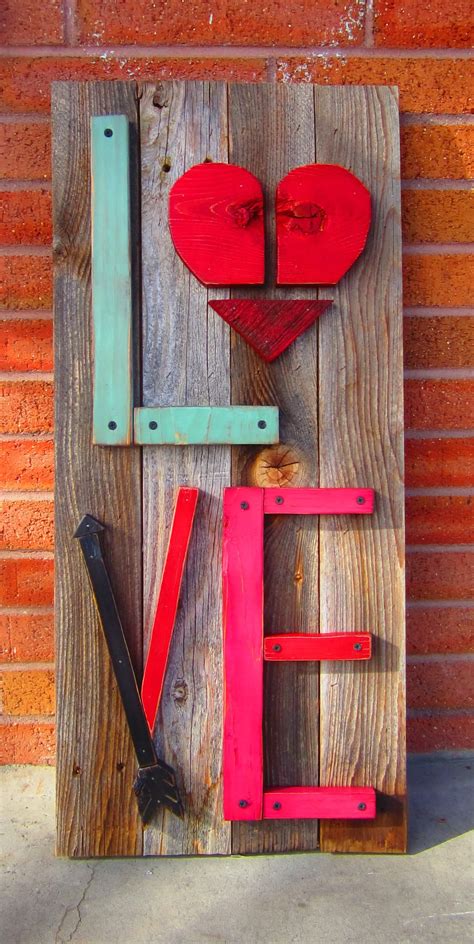 Sweet and Rustic DIY LOVE Wood Signs